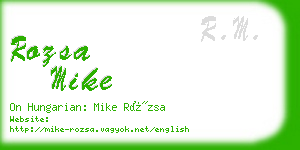 rozsa mike business card